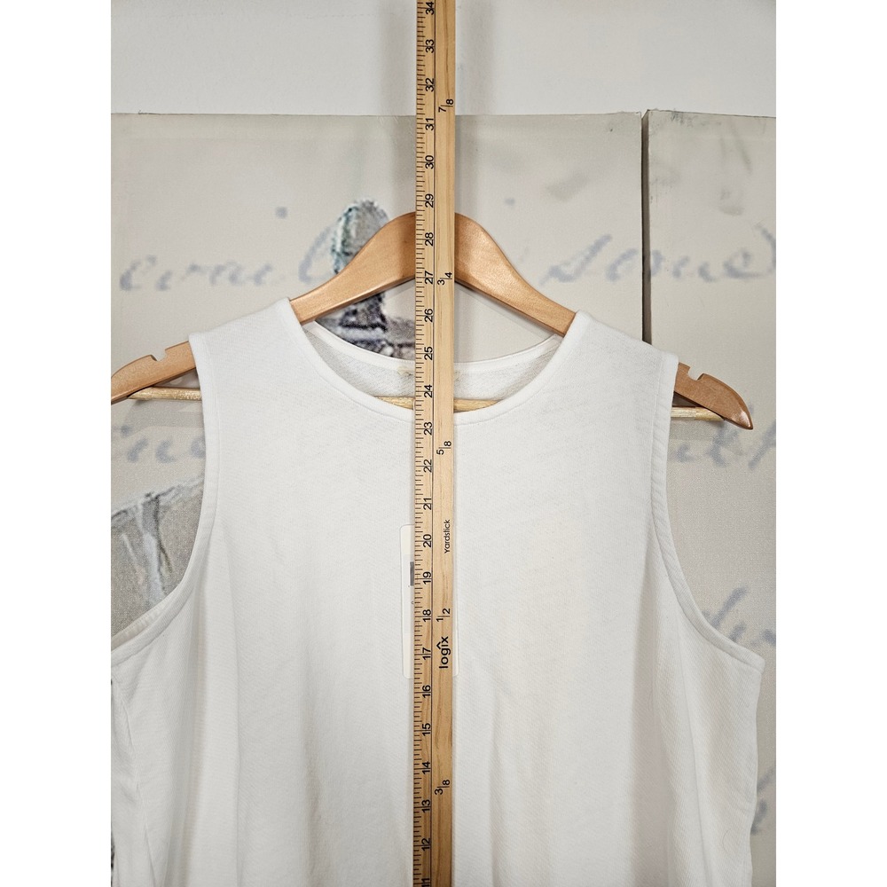 NWT Eileen Fisher White Organic Cotton Crew Neck Tunic Tank Top Small - Picture 7 of 8